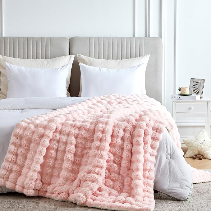 50x60 Inches Ultra-Soft Fuzzy Faux Fur Plush Throw Blanket - Image 6