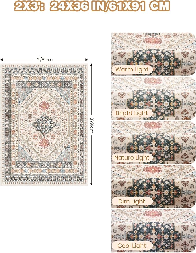 2x3 Entryway Rug Washable Rug Runner - Image 2