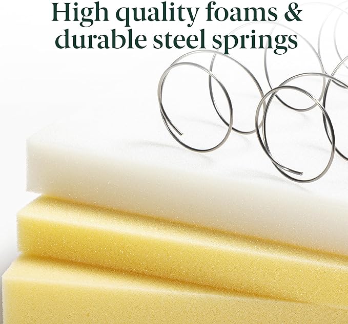 ZINUS 8 Inch Foam and Spring Hybrid Mattress [New Version], Twin, Fiberglass Free, Medium Firmness, Durable Support, Certified Safe Foams & Fabric, Mattress in A Box