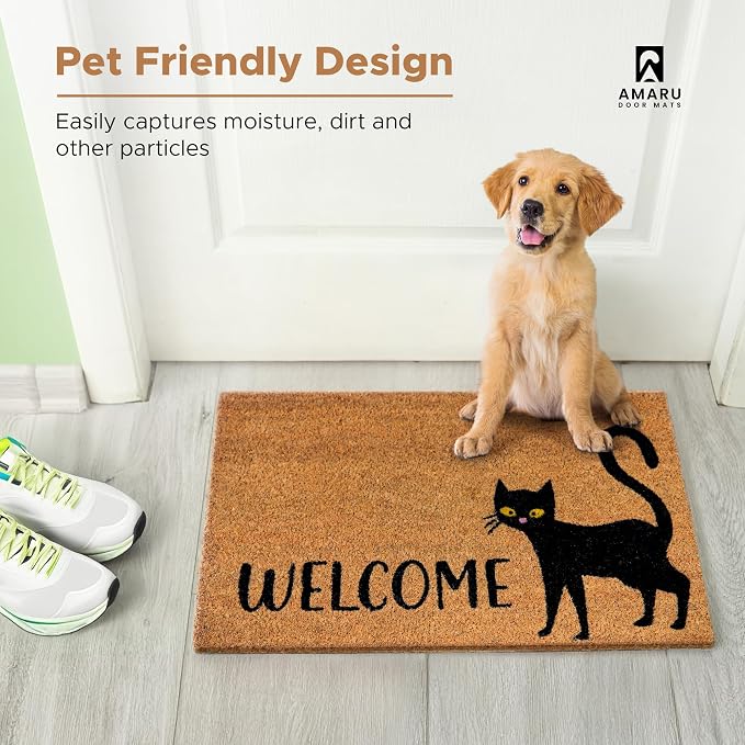 Coir Welcome Mat, 17 x 29 in | 100% Natural Coir, Anti-Shedding, Durable PVC - Image 7