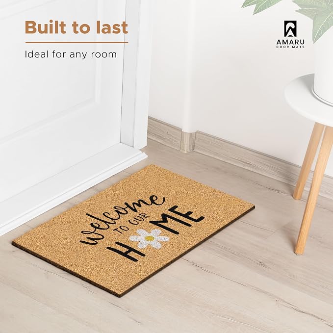 Coir Welcome Mat, Welcome to Our Home, 17x29 in | 100% Natural Coir, - Image 2