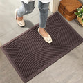 Sturdy Front Door Mat, Absorbent Muddy Dirt Resist Welcome Door Mats Outdoor by HIYARD
