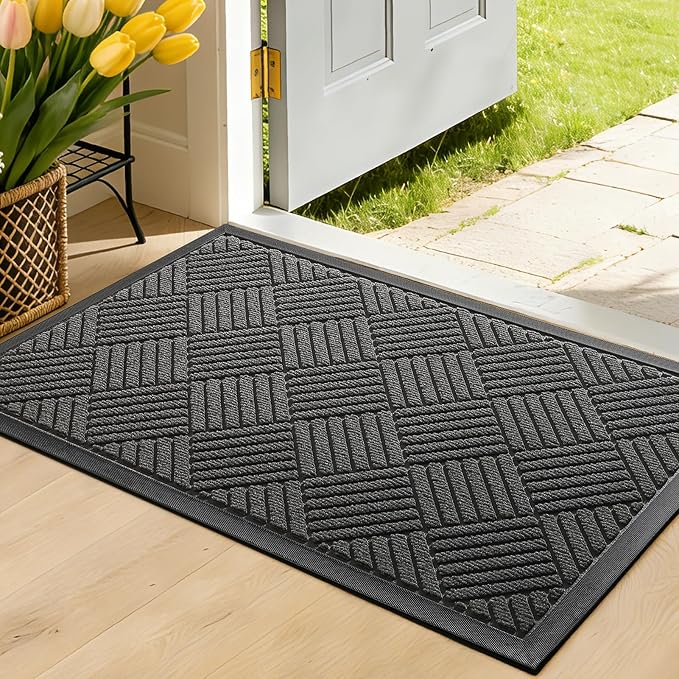 Front Door Mat, Heavy Duty Waterproof Doormat 31.5"x20", Stain Fade Resistant by WELDUN%E2%80%94IdealChoiceforHome