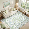 RELEANY Washable Area Rug, Water Repellent, Pet Friendly, Vintage Floral Boho by RELEANY