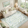 RELEANY Washable Area Rug, Water Repellent, Pet Friendly, Vintage Floral Boho by RELEANY