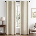 MIULEE 100% Blackout Linen Curtains by MIULEE