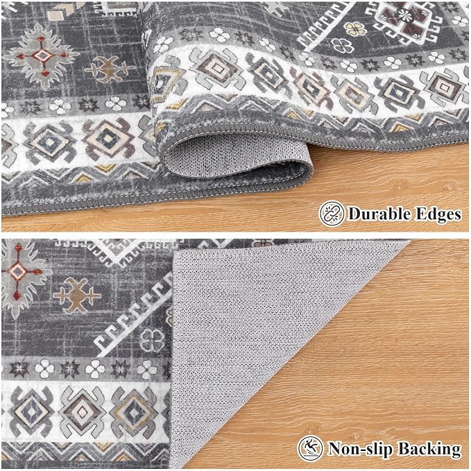 HEBE Boho Kitchen Mats for Floor 24''x120'', Non Slip Washable Runner Rug | - Image 6