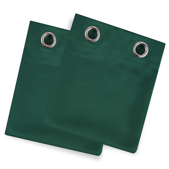 Dark Green Thermal Blackout Curtains/42 x 95 Inch/Set of 2 Panels Room - Image 9