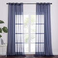 NICETOWN Dark Blue Sheer Curtains by NICETOWN