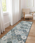 Lahome Moroccan Washable Runner Rug, 2x6 Blue Kitchen Runners by Lahome