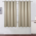 Beige Blackout Curtains 66 x 63 Inch Length/Set of 2 Curtain Panels/Thermal by Lemomo