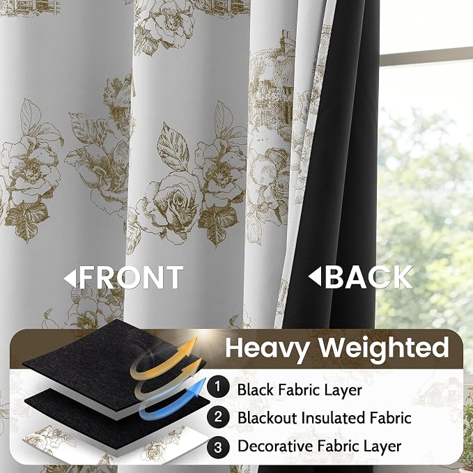 SimpleHome 100% Blackout Curtains - Image 5