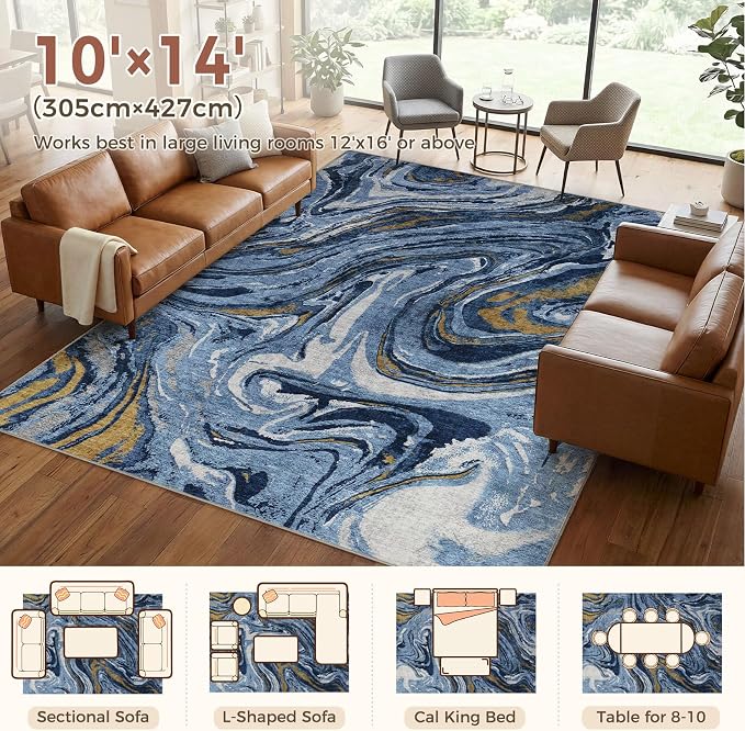 DMOYEST 10x14 Area Rug for Living Room - Image 2