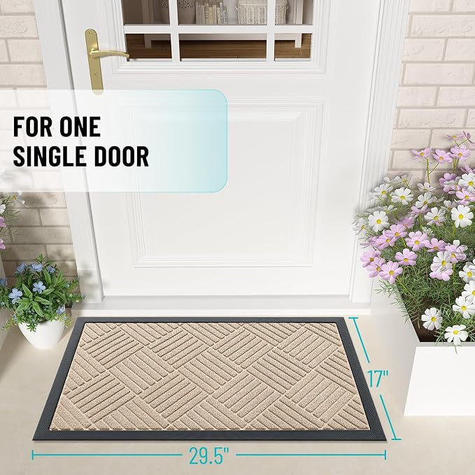 OLANLY Front Door Mat Outside Entrance, Waterproof Heavy-Duty Doormat | 29.5x17 - Image 2