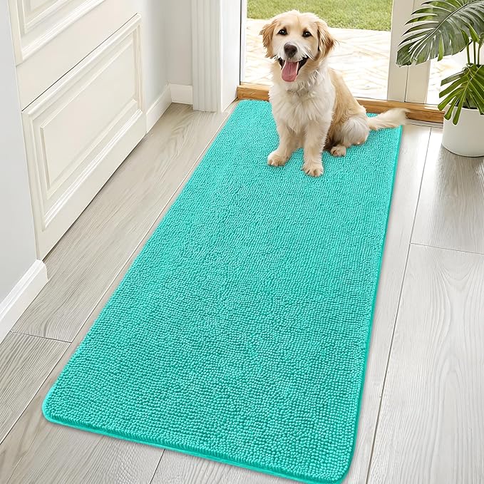 OLANLY Dog Door Mat for Muddy Paws 70x35, Super Absorbent Chenille Mud Mat | by OLANLY