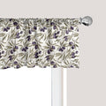 Ambesonne Olive Window Valance, Digitally Generated Hand Drawn Style Botanical Blossoms, Curtain Valance for Kitchen Bedroom Decor with Rod Pocket, 54" X 12", Quartz Taupe