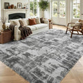 Noahas 6x9 Large Grey Fluffy Soft Area Rug Non-Slip by ModernHomeDecor