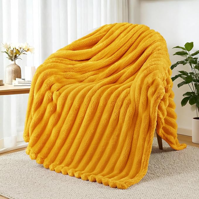 Exclusivo Mezcla Striped Fleece Throw Blanket by ExclusivoMezcla