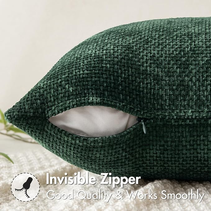 MIULEE Decorative Couch Throw Pillow Covers 20x20 in Christmas Green 2 Pack | - Image 5