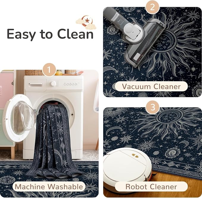 Vacuum-Friendly, 6x9 Washable Area Rug - Image 6