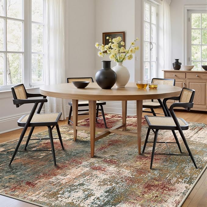 RELEANY Washable 7'x9' Abstract Area Rug - Image 8