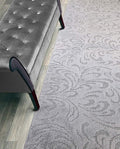 Custom Length Hallway Runner Rug, Slip Resistant, Floral Grey, 26 Inch X 5 feet by ORFAHOME