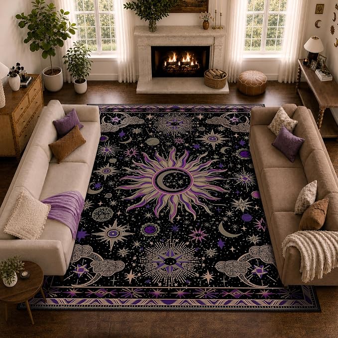 Vacuum-Friendly, 10x12 Washable Area Rug by meejou