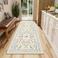 Yamaziot 2x5 Washable Hallway Runner Rug Non Slip Carpet, Colorful Beige | Soft by Yamaziot
