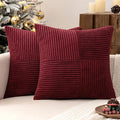 MIULEE Burgundy Decorative Throw Pillow Covers by MIULEE