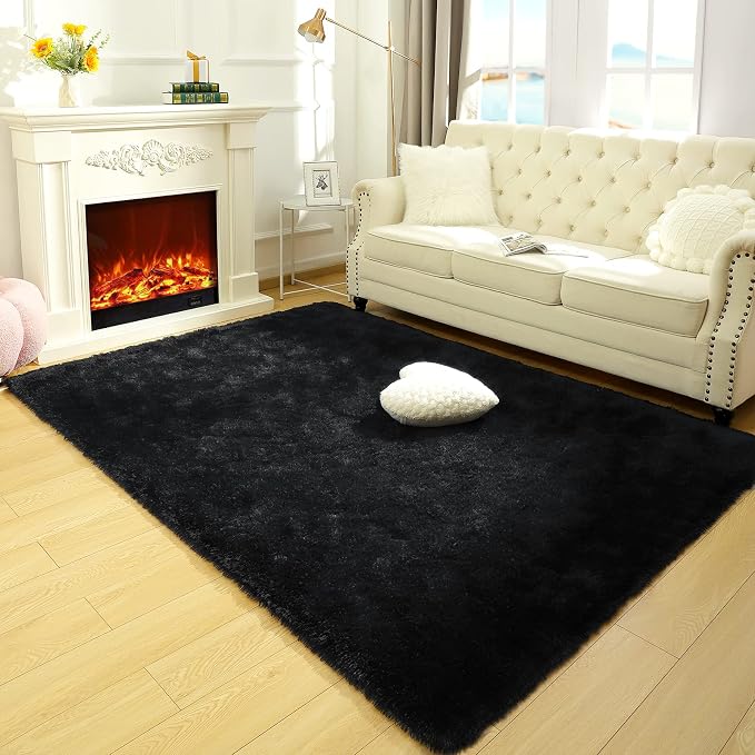 LOCHAS 5x8 Area Rugs Fluffy Living Room Carpets - Image 3