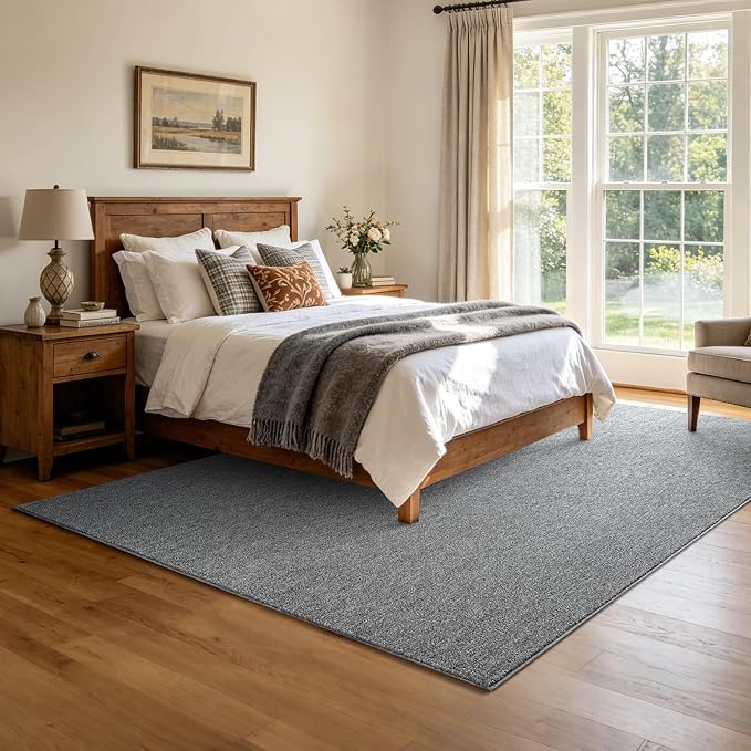 4x6 Grey Area Rug Washable Non-Slip Soft Thin - Image 2