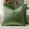 GIGIZAZA Olive Green Velvet Throw Pillow Covers 20x20 Pack of 2 | Decorative by GIGIZAZAFocusingonhomedecoration