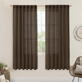 Light Filtering Linen Curtains 68 inches Long by LAMIT