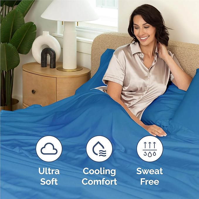 King 6 Piece Sheet Set - Comfy Breathable & Cooling - Ultra-Soft Hotel Luxury Bedding Set with 8-16 Inch Deep Pockets - 1 Flat & 1 Fitted Sheet & 4 Pillowcases - Wrinkle Free & Easy Care - Royal Blue