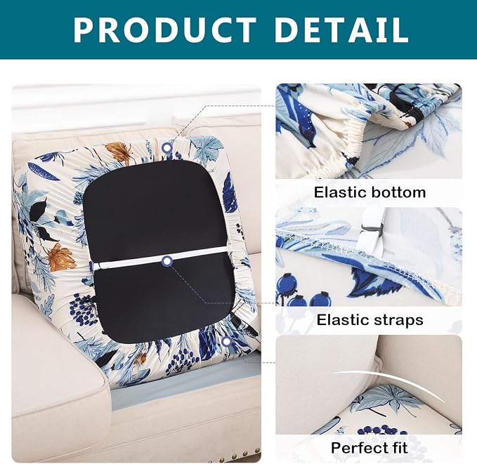 Printed Couch Cushion Covers, Sofa Covers Washable - Image 4