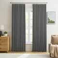 Blackout Pleated Curtains 95 Inches Long, Privacy Window Drapes by KEQIAOSUOCAI