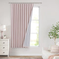 Vision Home Soft Pink Pinch Pleated Full Blackout Curtains Linen Blended Room by VisionHome