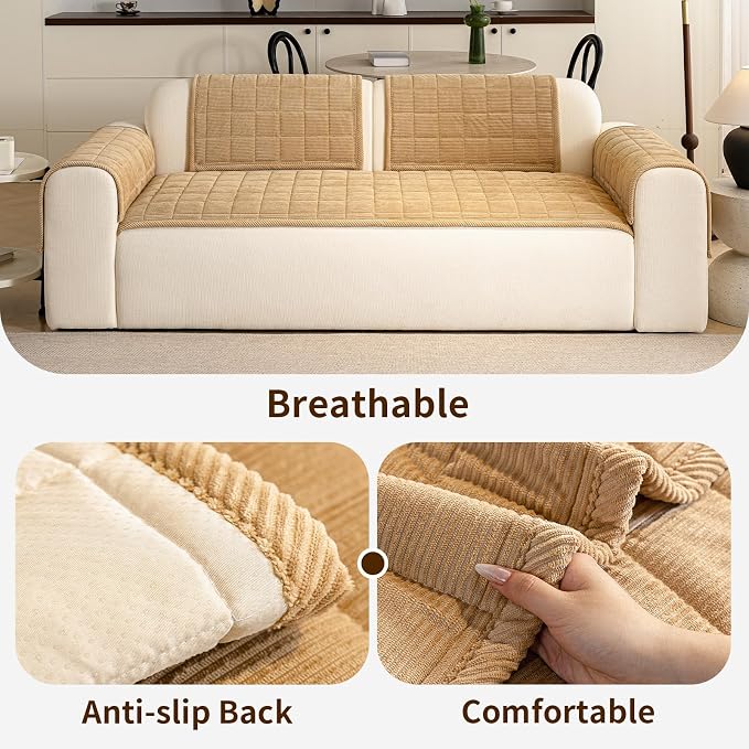 Couch Covers for Dogs Washable, Non Slip Couch Covers for Loveseat Sofa Pet - Image 5