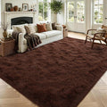 5x7 Brown Fluffy Soft Area Rug Non-Slip by ModernHomeDecor