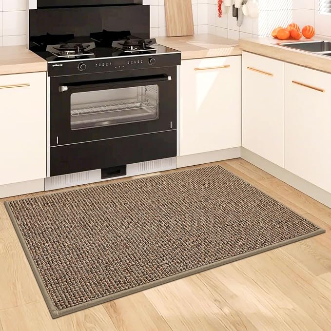 BEQHAUSE Kitchen Rugs and Mats 2PCS Non-Slip, Taupe | Kitchen Mats - Image 7