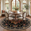 RELEANY Washable Area Rug, Round 7ft, Water Repellent, Pet Friendly, Vintage by RELEANY