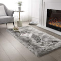 SERISSA 3x5 Fluffy Grey Faux Fur Area Rug by SERISSAHomeDecorCollection