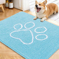 OLANLY Dog Door Mat for Muddy Paws 40x32, Paw Print Design Chenille Mud Mat | by OLANLY