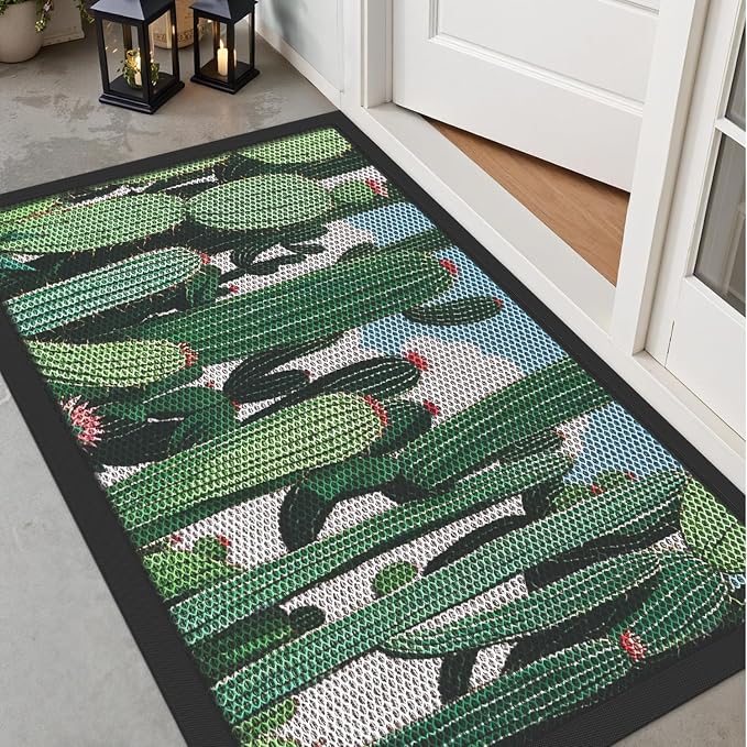 LUMI Outside Welcome Door Mat 32x47, Non-Slip Durable Rubber Easy Clean | - Image 3