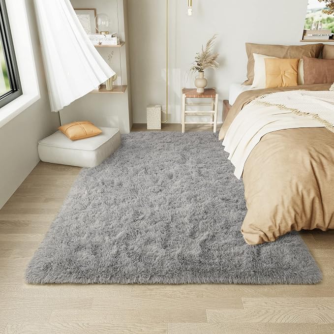LOCHAS 4x6 Area Rugs Fluffy Living Room Carpets - Image 9