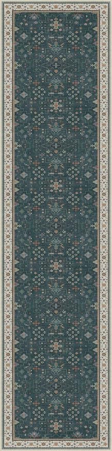Dark Green Hallway Runner Rug 12 ft Long - Image 3