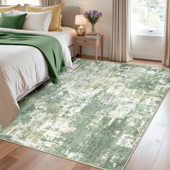 RELEANY Washable 4'x6' Abstract Area Rug - Image 2