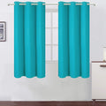 Teal Blackout Curtains 34 x 63 Inch Length/Set of 2 Curtain Panels/Thermal by Lemomo