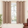 YoungsTex Linen Semi Sheer Curtains 42X48 Inch Length 2 Panels by YoungsTex