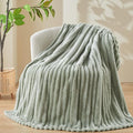 NEWCOSPLAY Fleece Ribbed Cozy Throw Blanket by NEWCOSPLAY